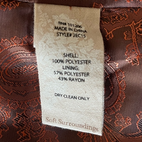 Soft Surroundings NWOT Lenai Faux Fur Vest Copper Rust Size Medium - Picture 6 of 9